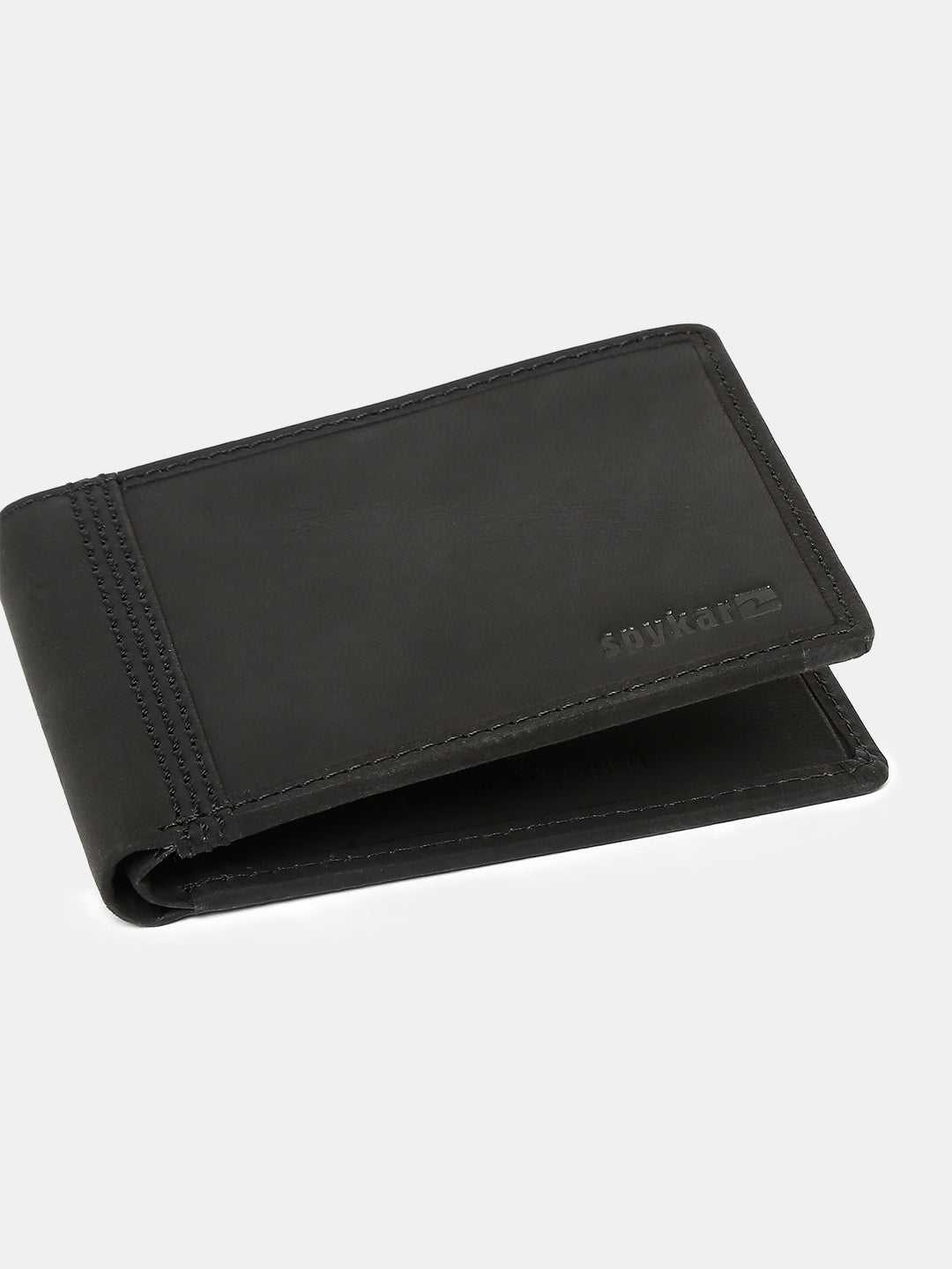 Spykar Men Black Leather Wallet