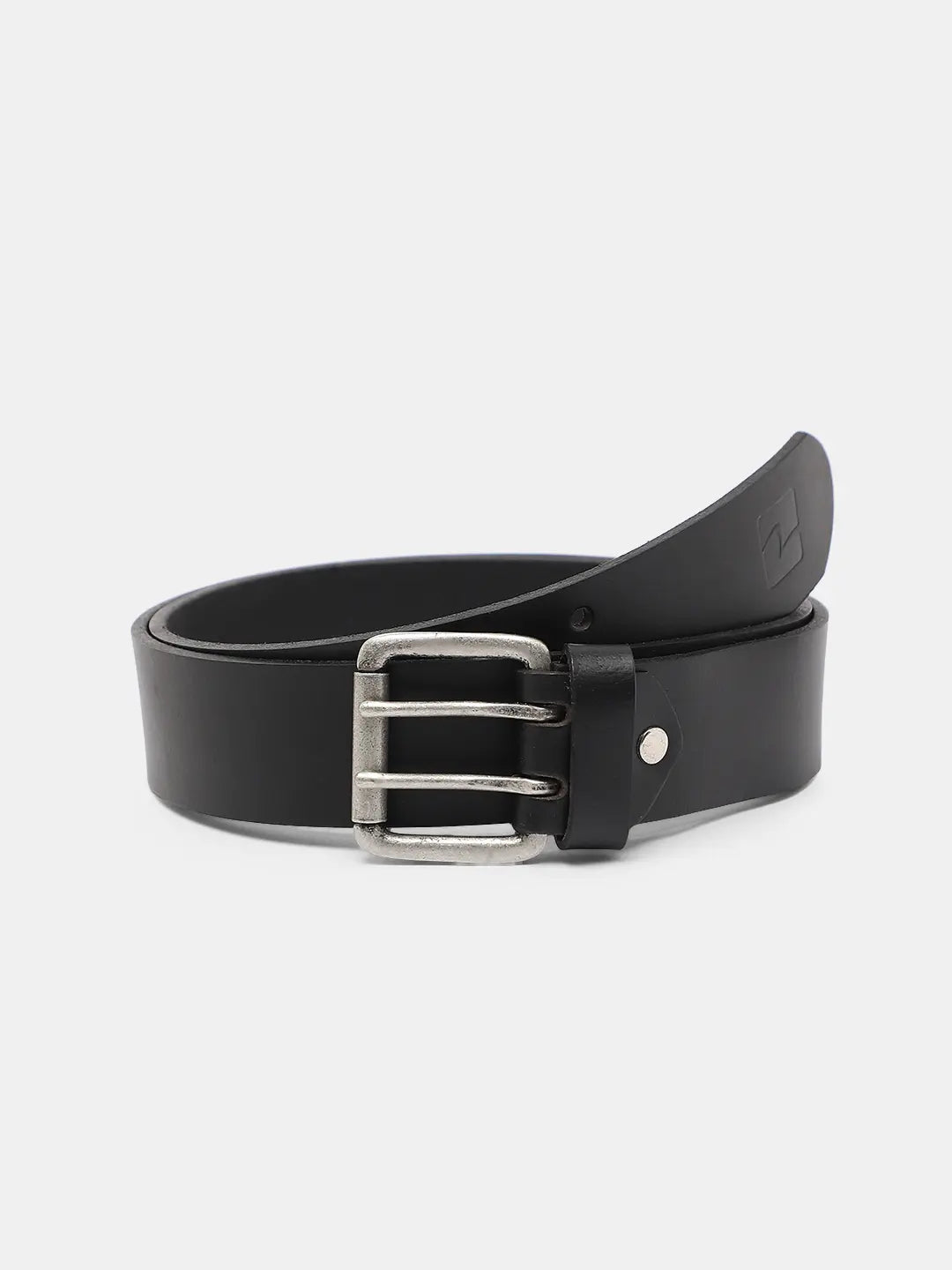 Spykar Black Leather Belt & Wallet Combo