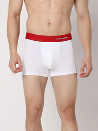Underjeans By Spykar Men Premium Purple & White Cotton Blend Regular Fit Trunk - Pack Of 2
