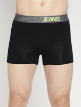 Men Premium Olive & Black Cotton Blend Trunk - Pack Of 2- Underjeans By Spykar