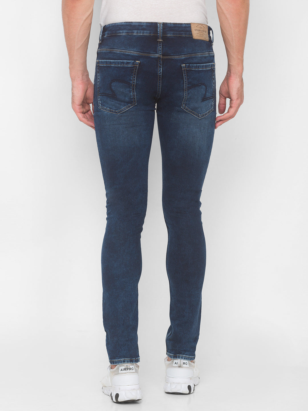 Spykar Men Dark Blue Solid Regular Low-Rise Jeans (Rover)