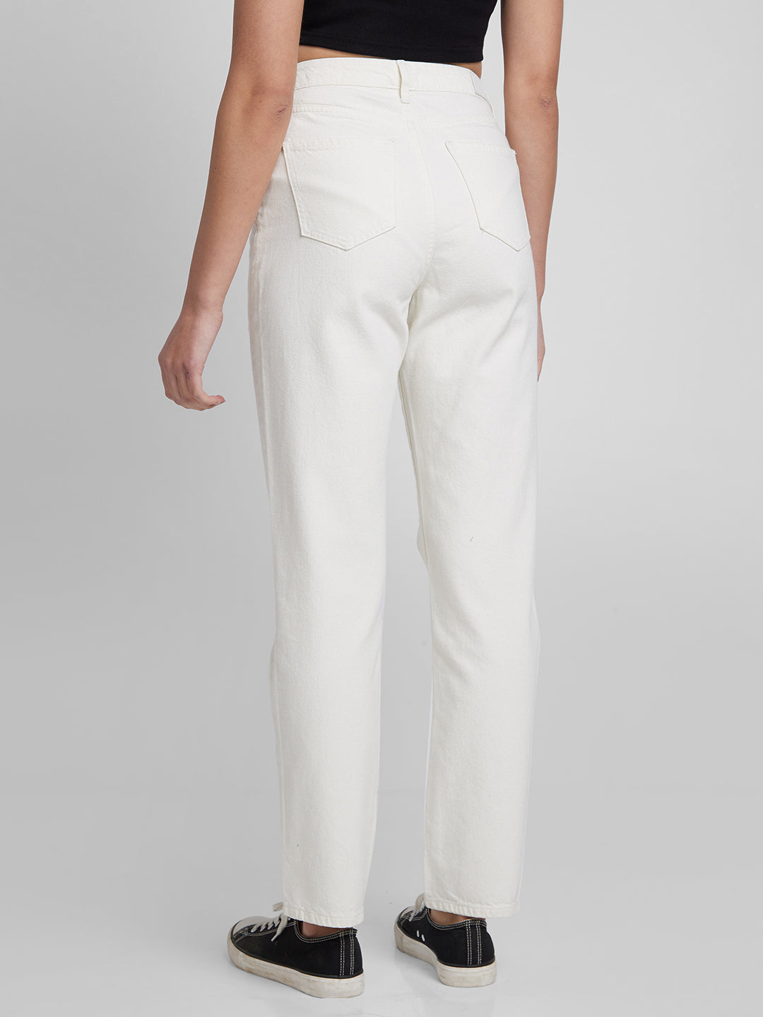 Buy Love Moschino Women White Straight Fit Jeans Online - 789524 | The  Collective