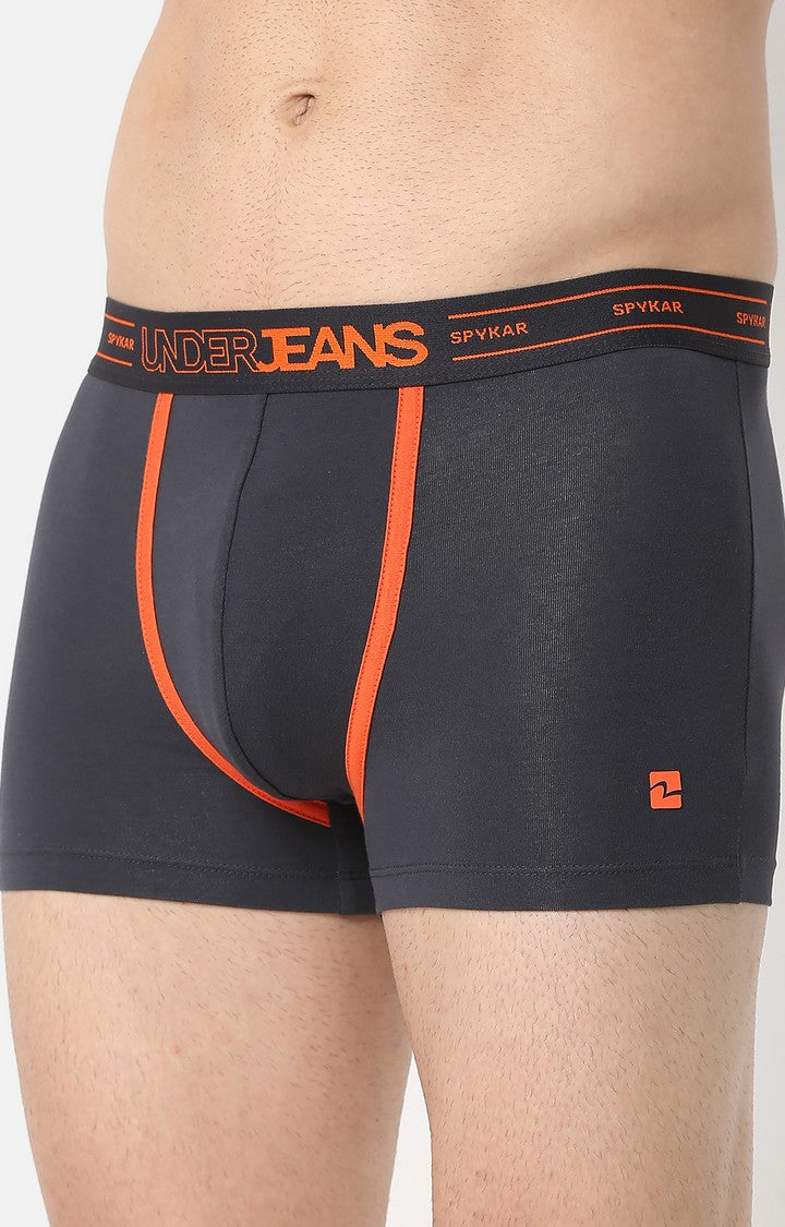 Underjeans By Spykar Men Premium Grey Cotton Trunk