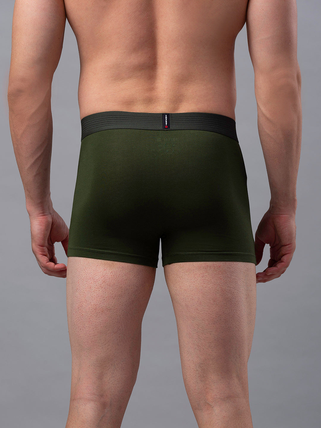 Men Premium Cotton Blend Olive Trunk - (Pack Of 2)- Underjeans By Spykar