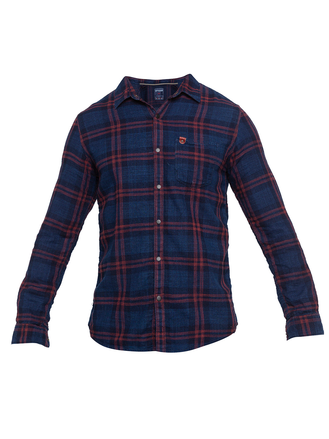 Spykar Men Red Cotton Casual Shirt