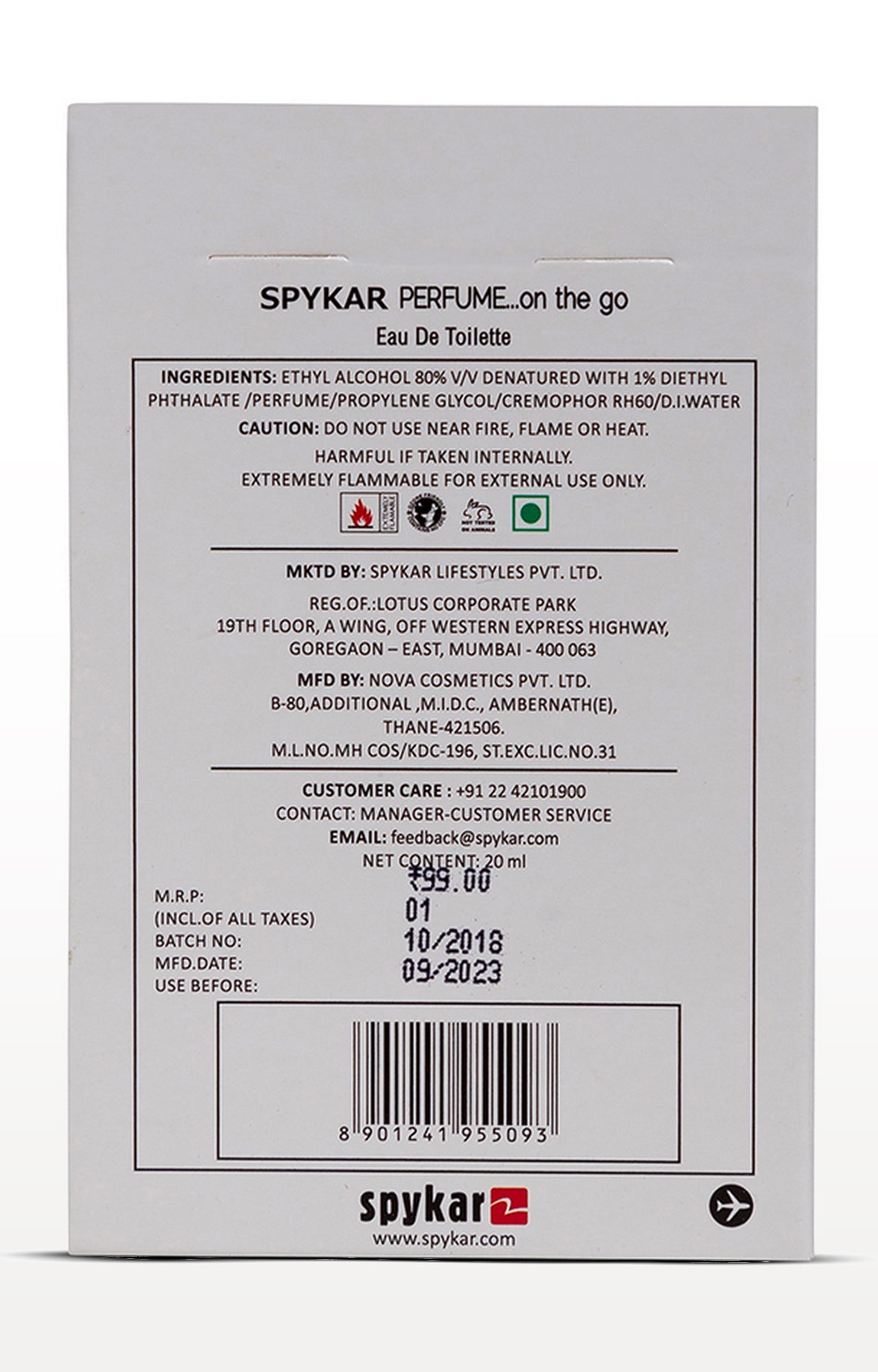 Spykar Men Blue Denim Pocket Perfume