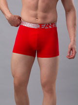 Underjeans By Spykar Men Premium Red Cotton Blend Trunk