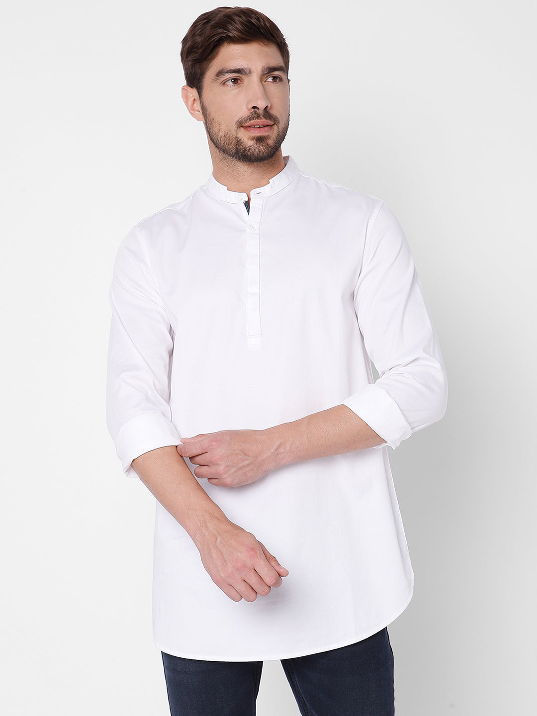 Spykar Men Cotton White Shirts