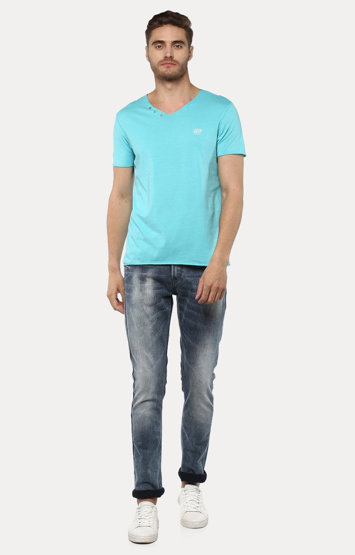 Spykar Aqua Solid Slim Fit Men T-Shirts