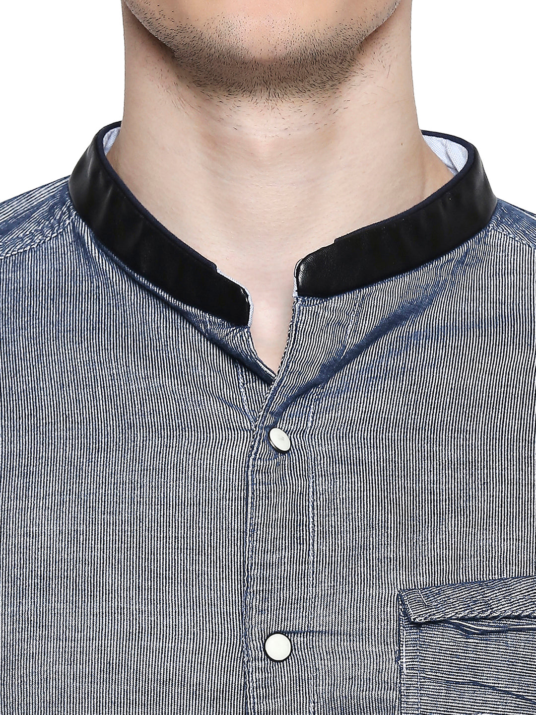 Spykar Men Blue Slim Casual Shirt