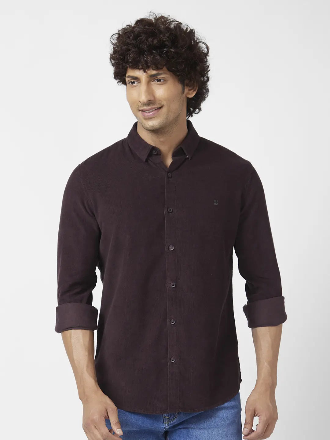 Plain brown shirt cheap