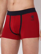 Men Premium Cotton Blend Maroon Trunk- Underjeans By Spykar