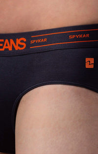 Underjeans By Spykar Grey Solid Briefs For Men