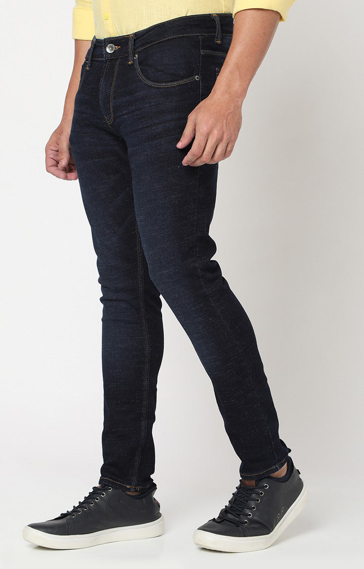 Spykar Men Dark Blue Cotton Slim Fit Tapered Length Jeans (Kano)