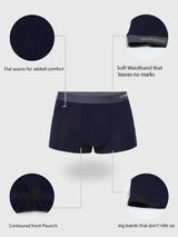 Underjeans by Spykar Men Super Premium Bonded Elastic Navy Trunk
