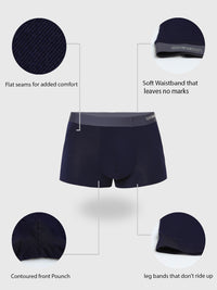 Underjeans by Spykar Men Super Premium Bonded Elastic Navy Trunk