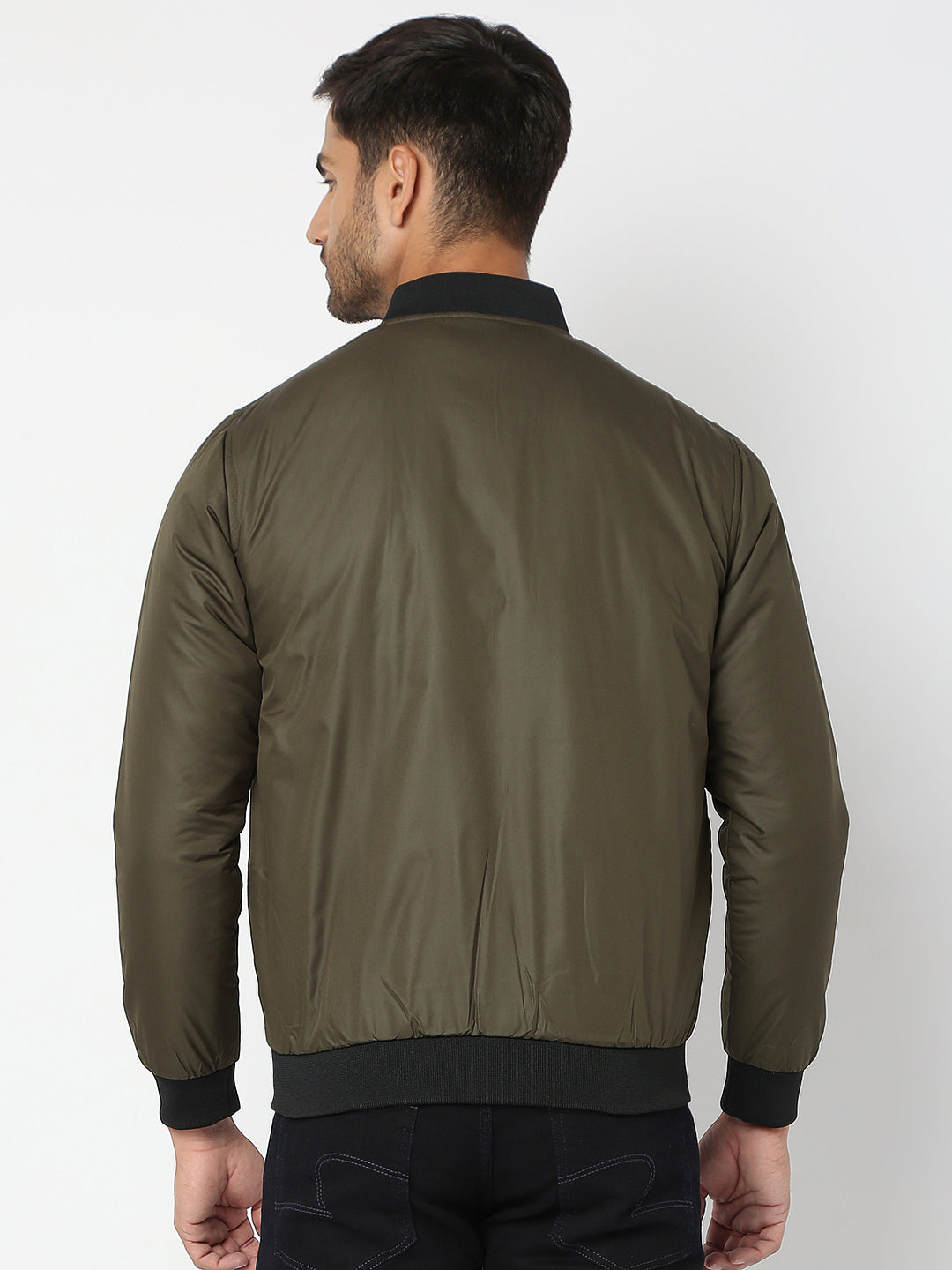 Spykar Men Forest Green Nylon Regular Fit Jacket