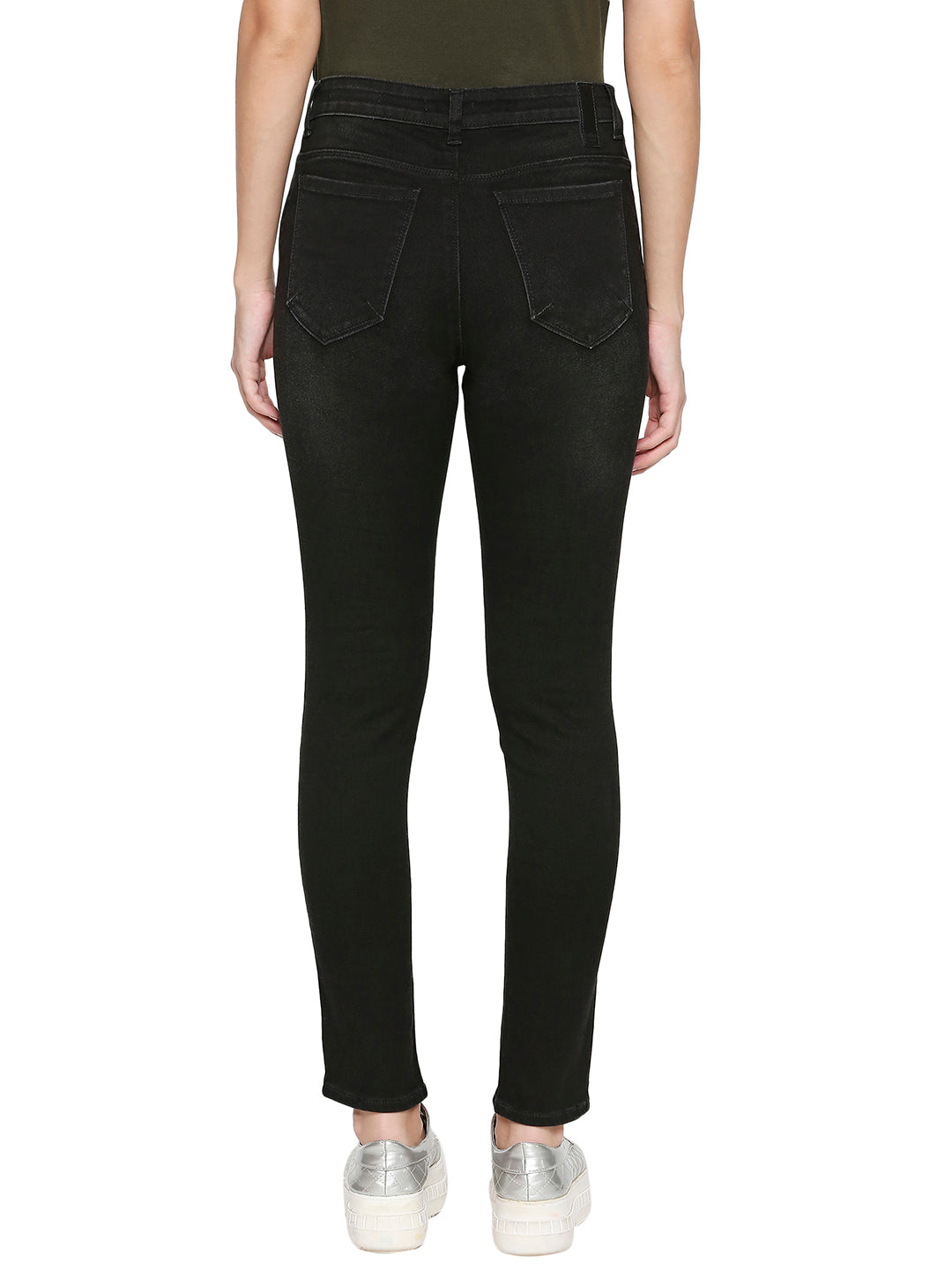 Spykar Cotton Black Slim Fit Jeans For Women (Adora)