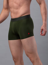 Underjeans By Spykar Men Premium Olive Cotton Blend Trunk