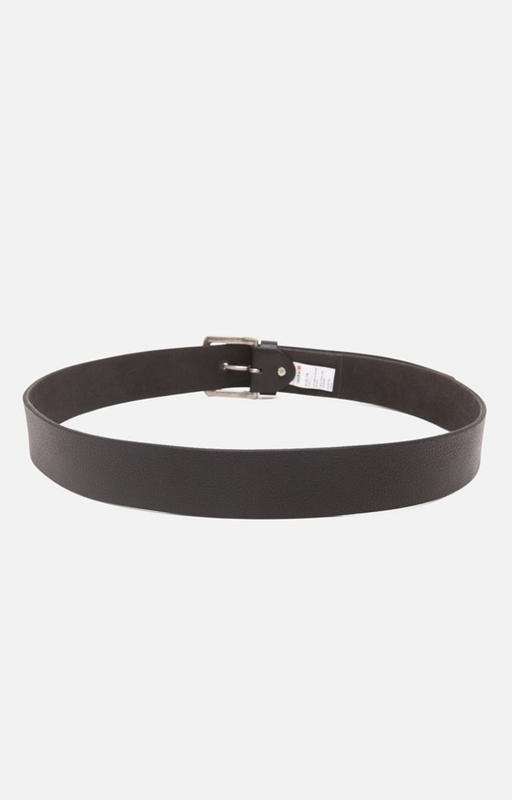 Spykar Men Black Genuine Leather Belt