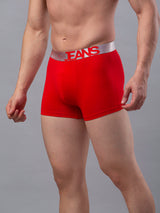 Underjeans By Spykar Men Premium Red Cotton Blend Trunk