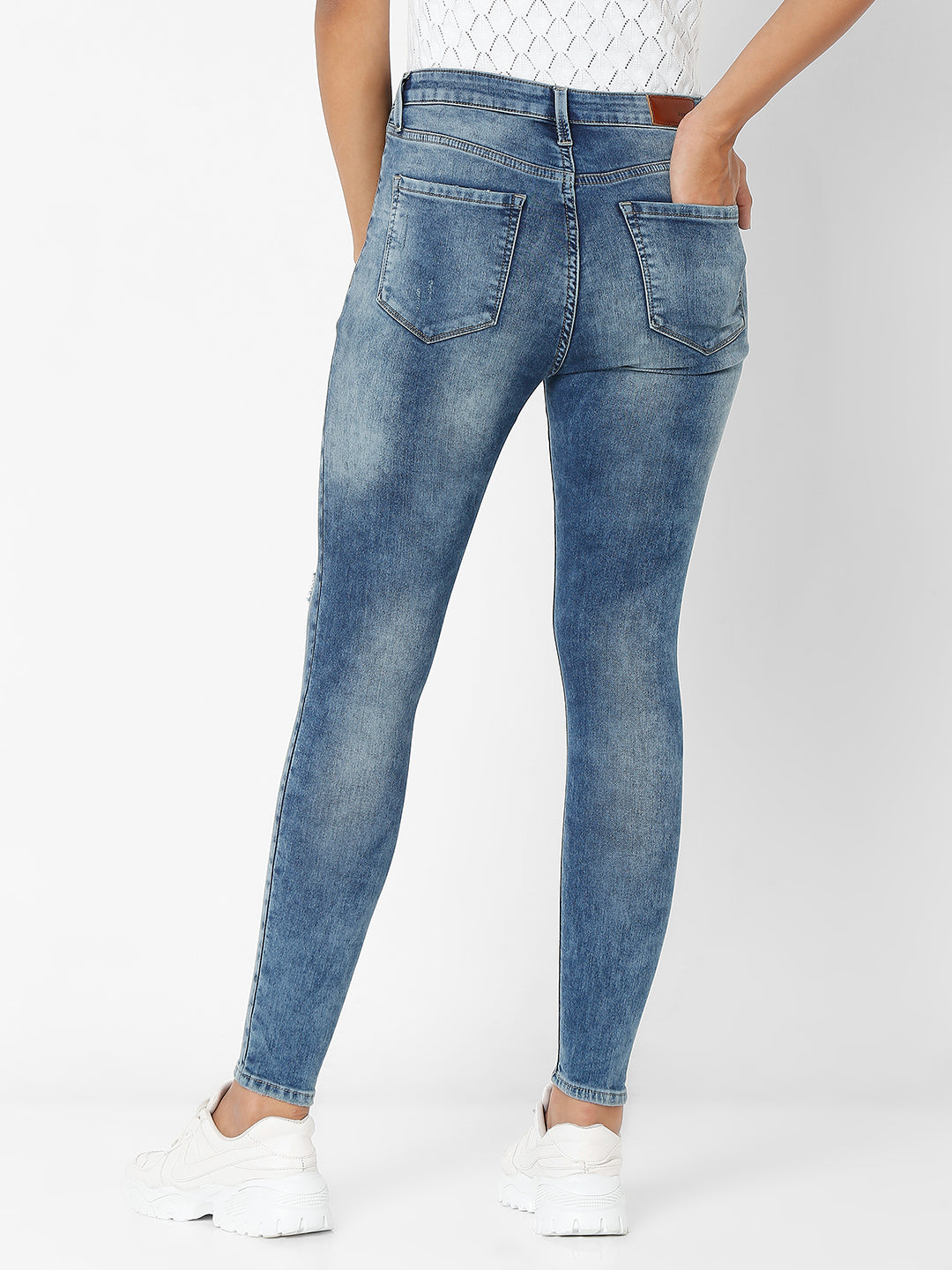 Spykar Blue Super Skinny Jeans For Women