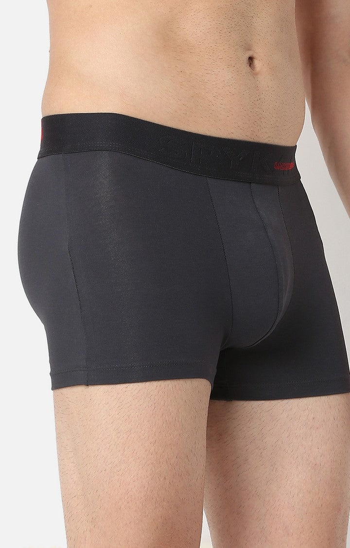 Underjeans By Spykar Men Premium Grey Cotton Trunk