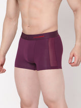 Men Premium Purple Cotton Blend Trunk- Underjeans By Spykar