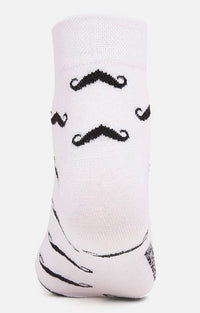 Men Premium White Ankle Length (Non Terry) Single Pair Of Socks- Underjeans By Spykar