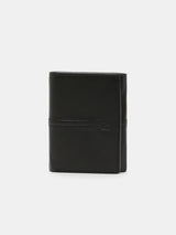 Spykar Black Leather Belt & Wallet Combo