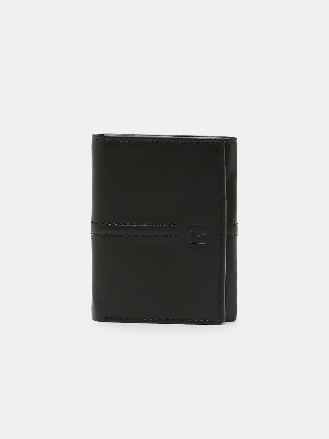 Spykar Black Leather Belt & Wallet Combo