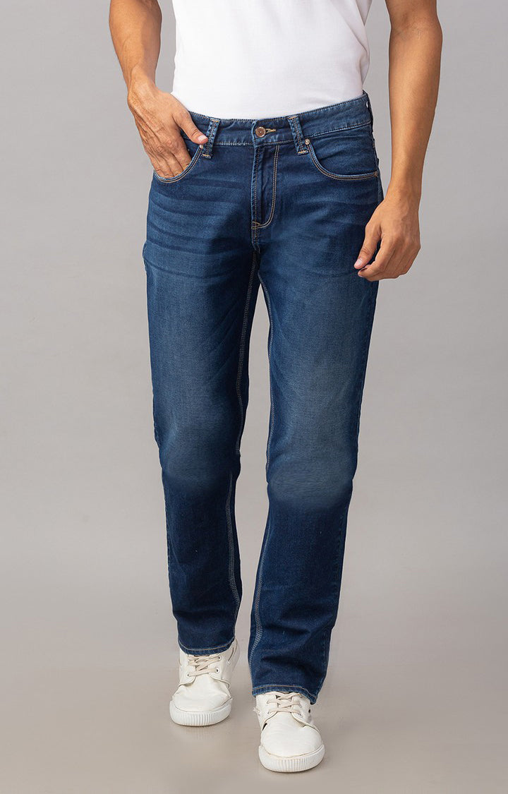 Spykar Men Blue Cotton Comfort Fit Jeans (Ricardo)