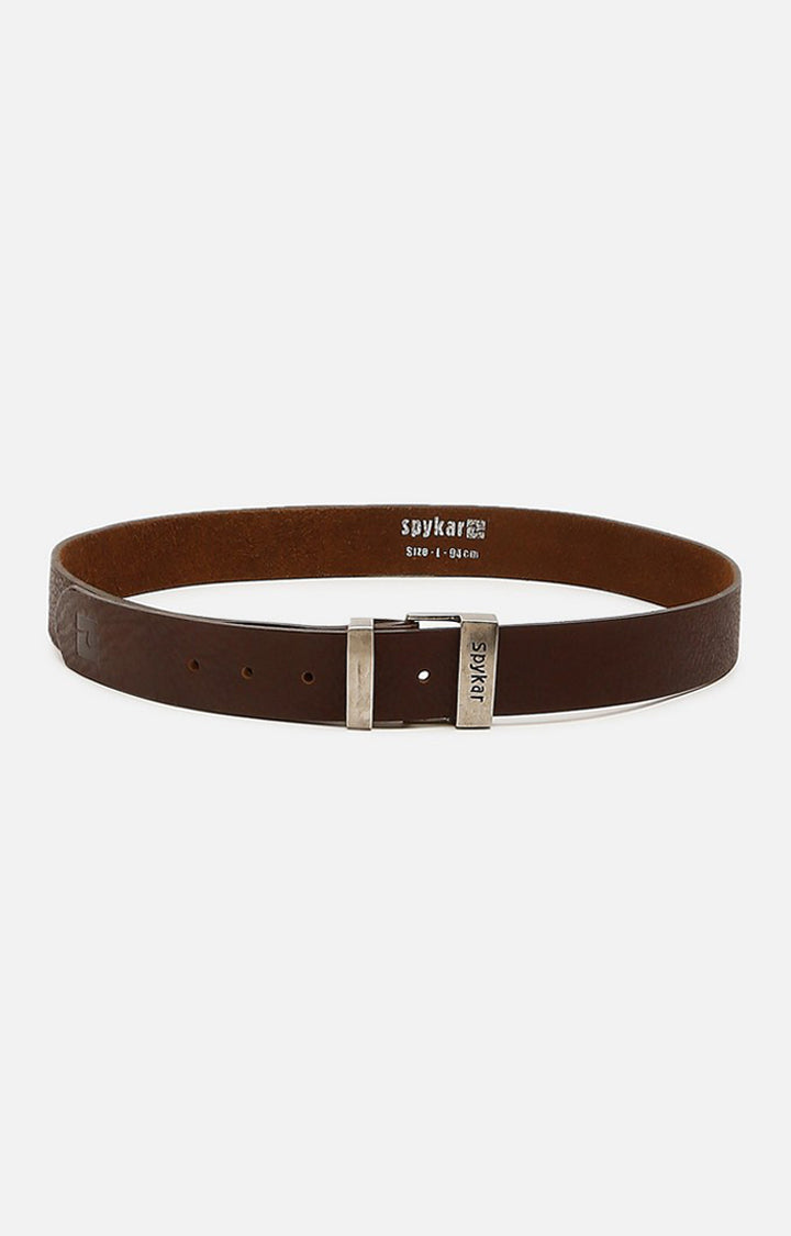 Spykar Men Leather Brown Belt