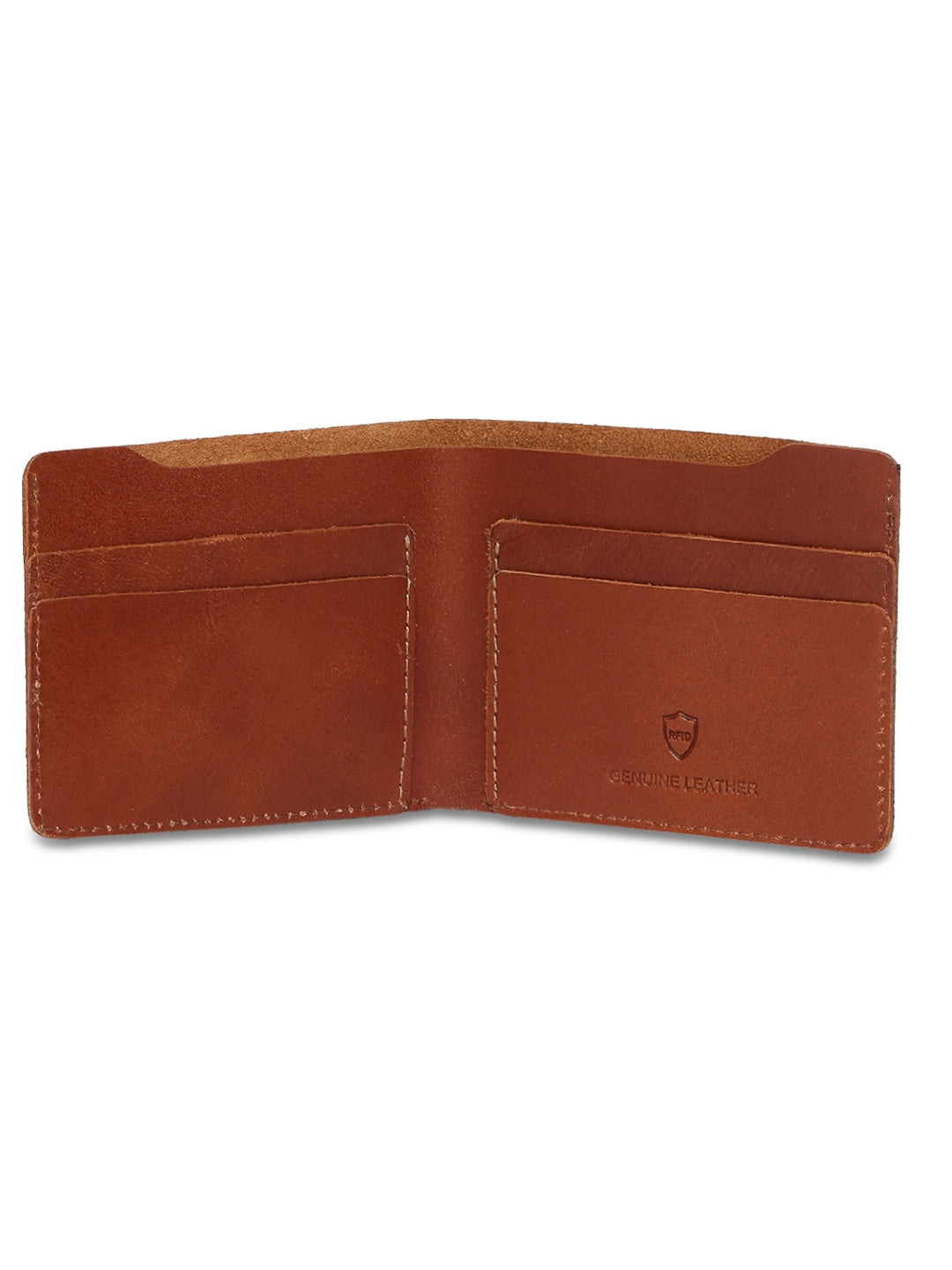 Spykar Men Brown Leather Bi-Fold Wallet