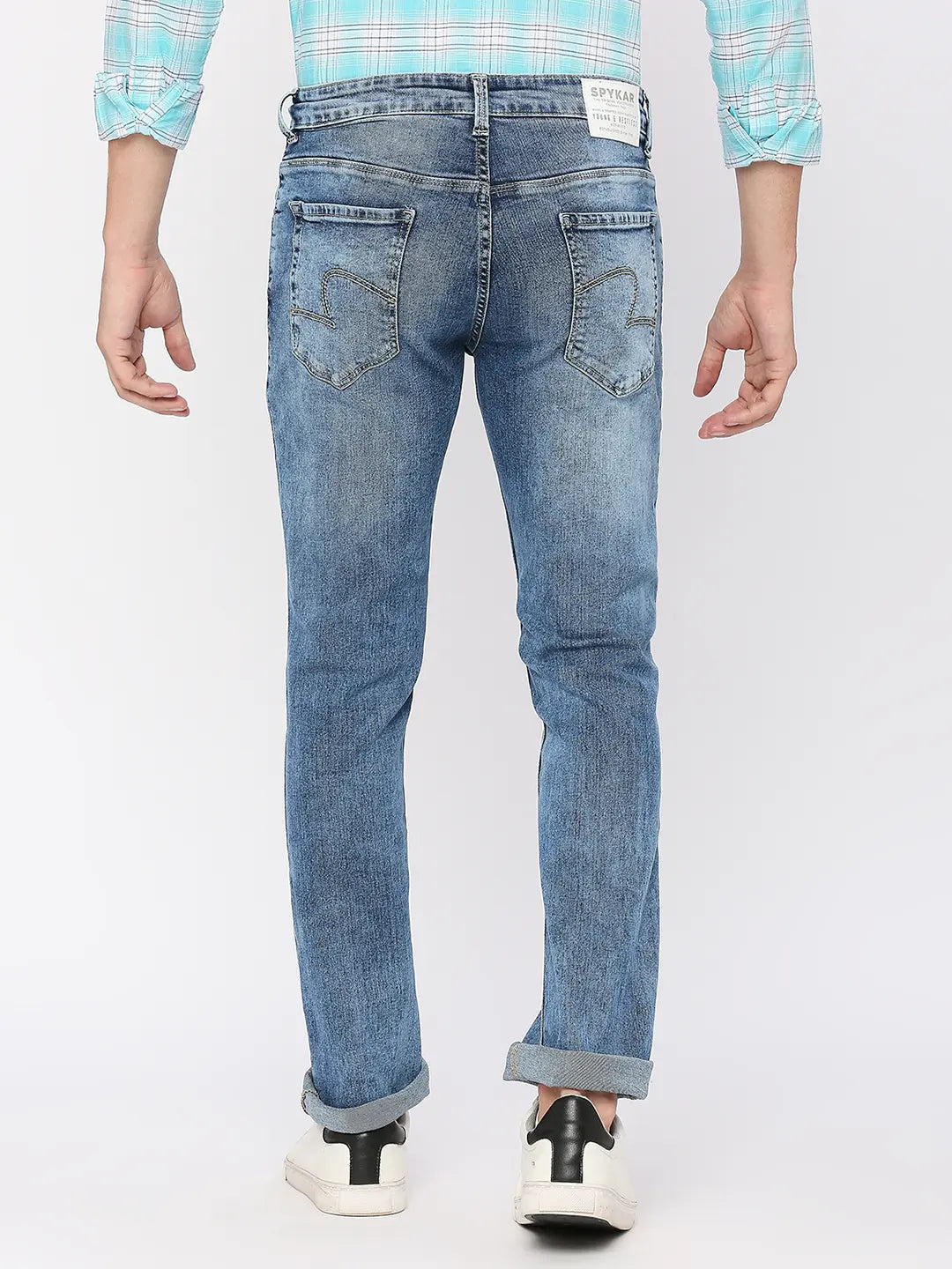 Buy Spykar Blue Cotton Slim Fit Jeans for Mens Online @ Tata CLiQ