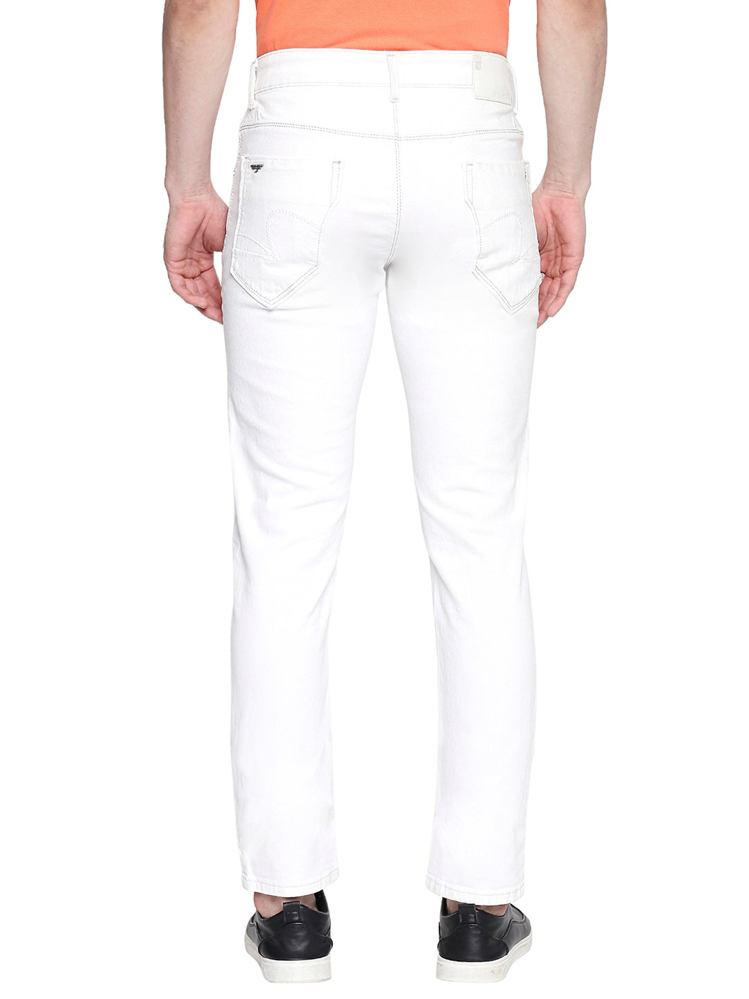 Spykar Cotton White Jeans For Men (Actif)