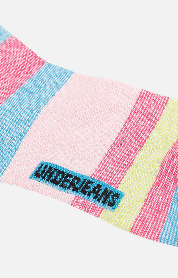 Men Premium Pink Ankle Length (Non Terry) Single Pair Of Socks- Underjeans By Spykar