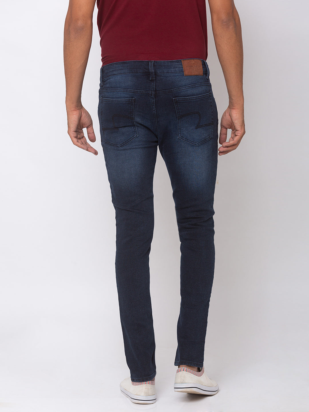 Spykar Dk.Blue Cotton Men Jeans