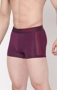 Underjeans By Spykar Men Purple Solid Trunks