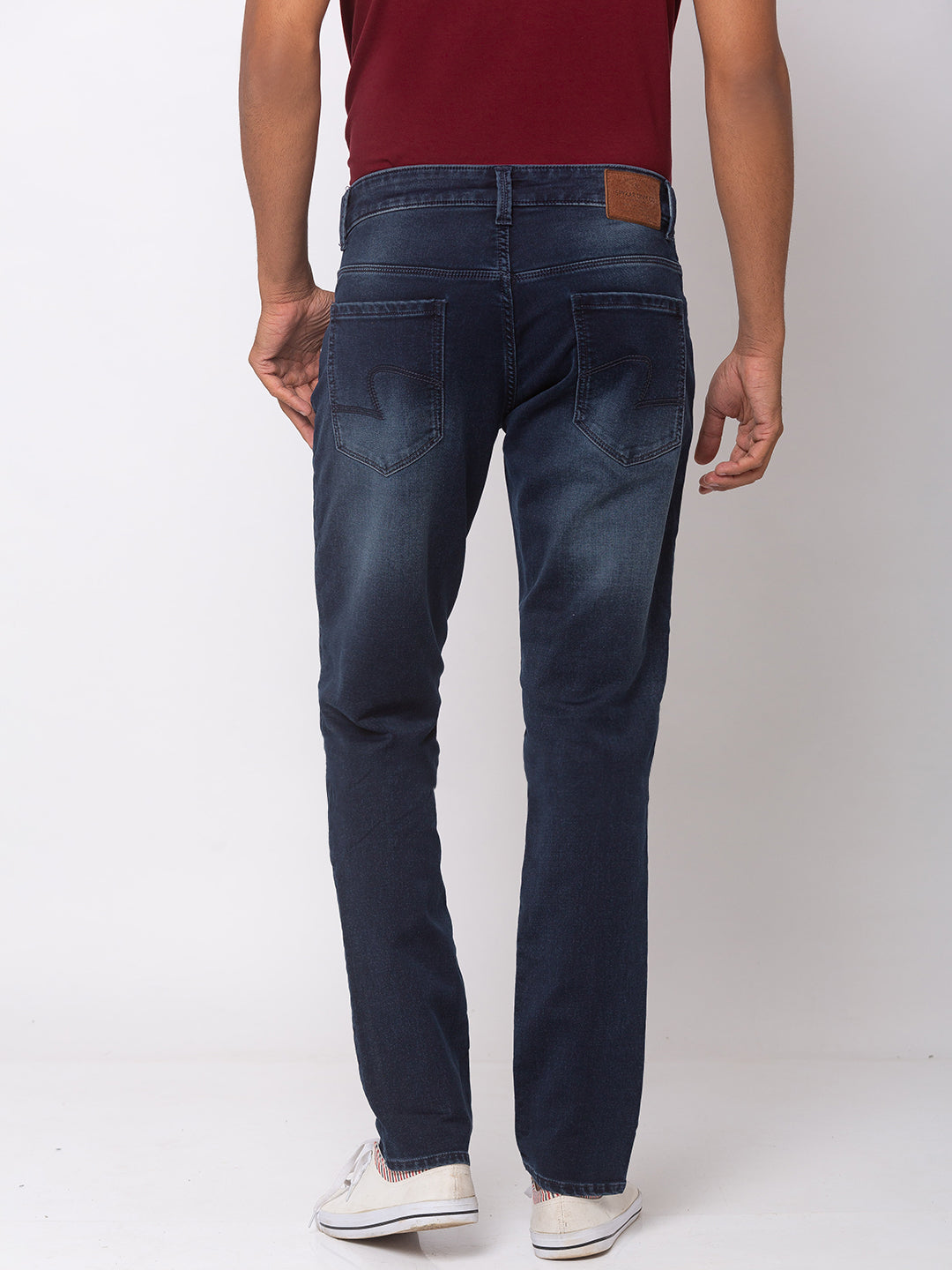 Spykar Men Blue Skinny Low Rise Jeans