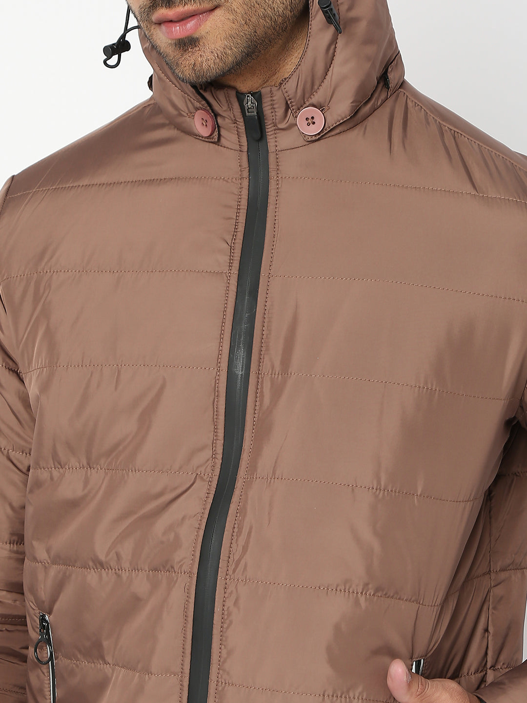 Spykar Men Bronze Nylon Regular Fit Jacket