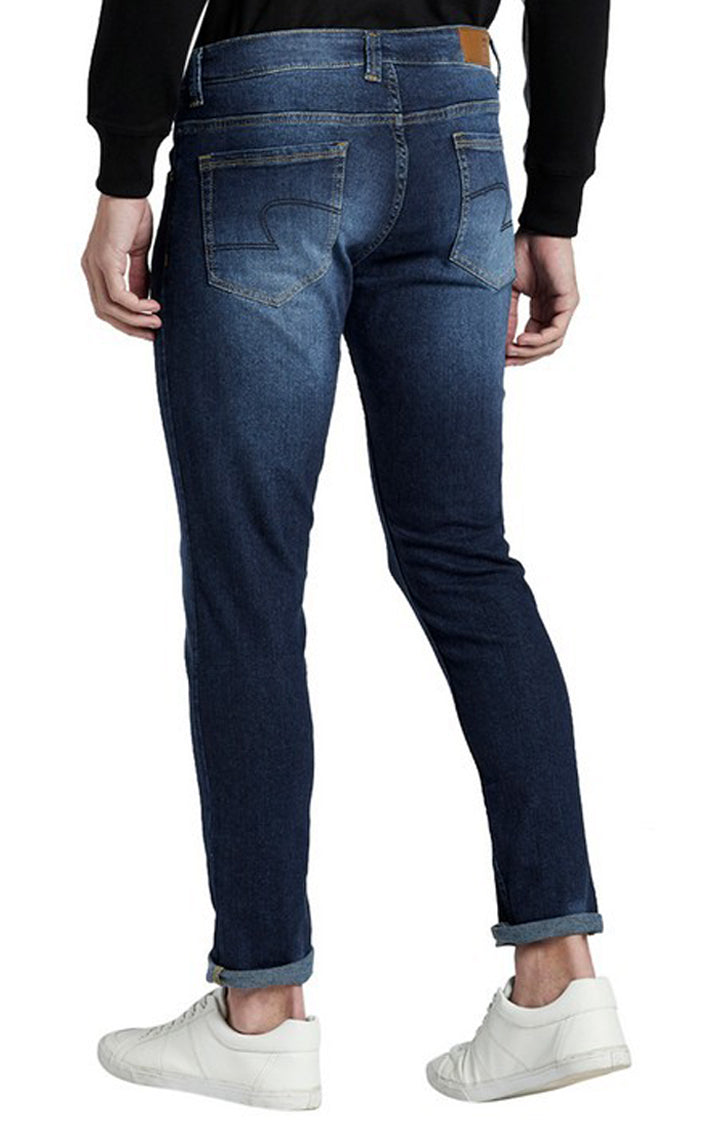 Spykar Men Blue Cotton Super Slim Fit Tapered Length Jeans (Super Skinny)