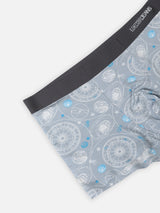 Underjeans By Spykar Men Super Premium Printed Bonded Elastic Grey Trunk