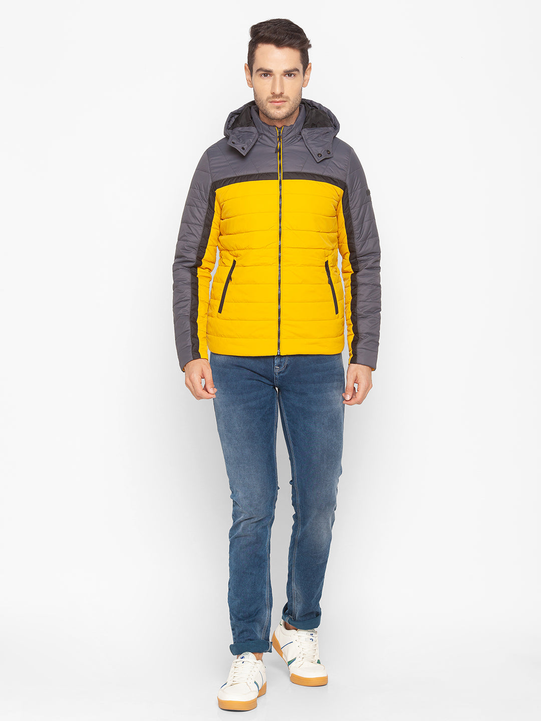 Spykar Yellow Polyester Men Jacket