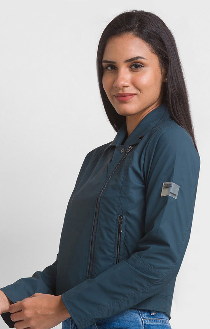 Spykar Women Team Cotton Slim Fit Full Sleeve Jacket