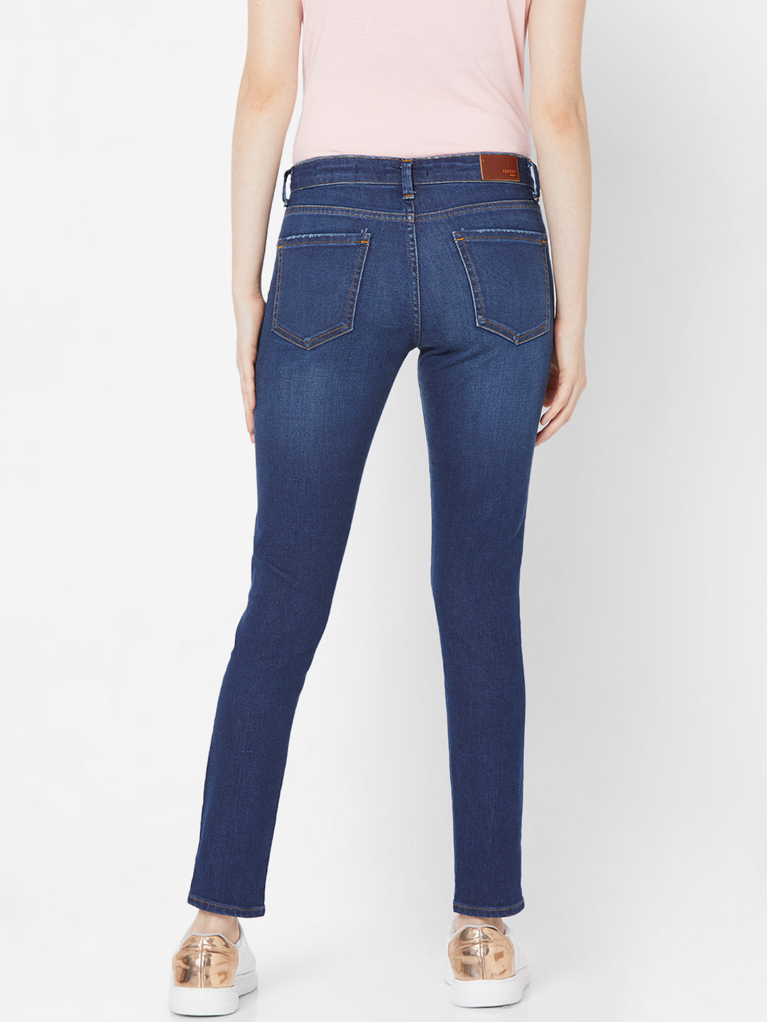Spykar Women Blue Cotton Super Skinny Fit Regular Length Jeans