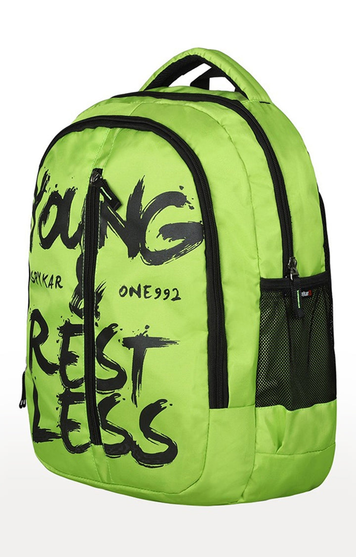 Spykar Green Printed Backpack