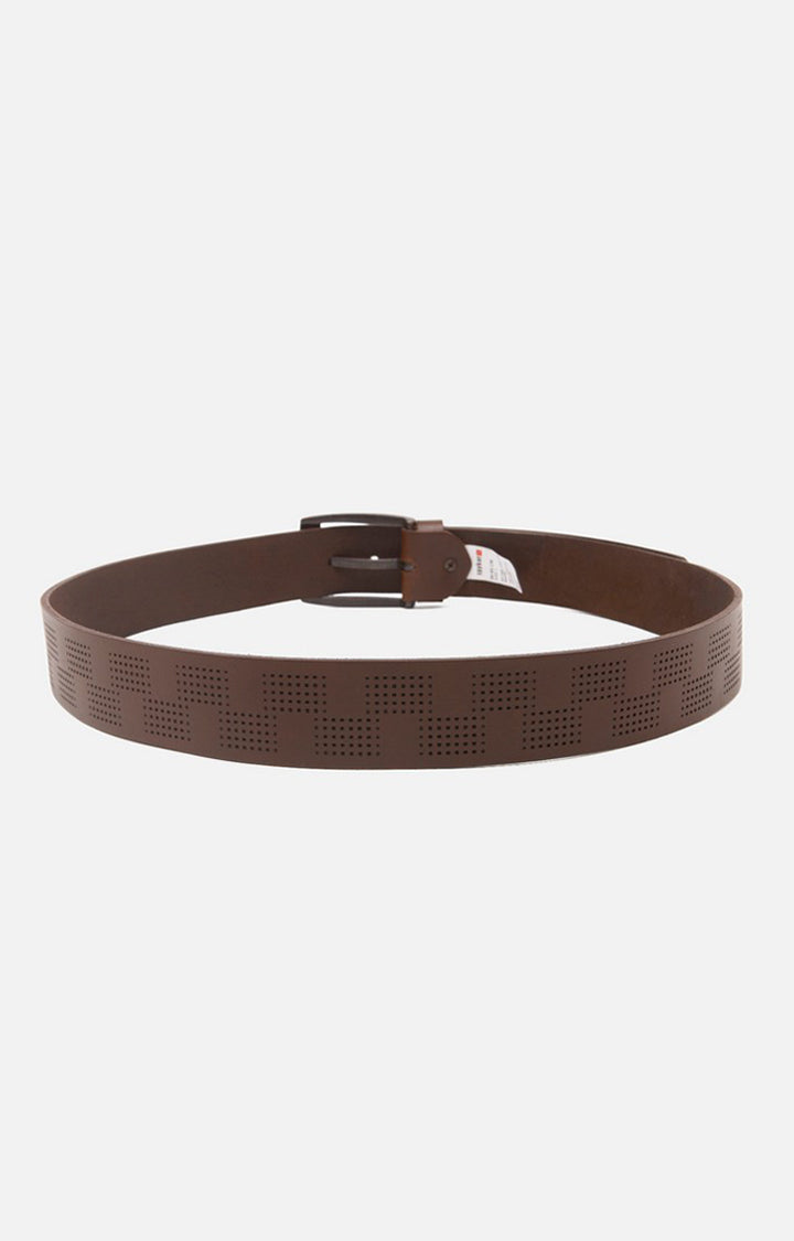 Spykar Men Brown Genuine Leather Belt