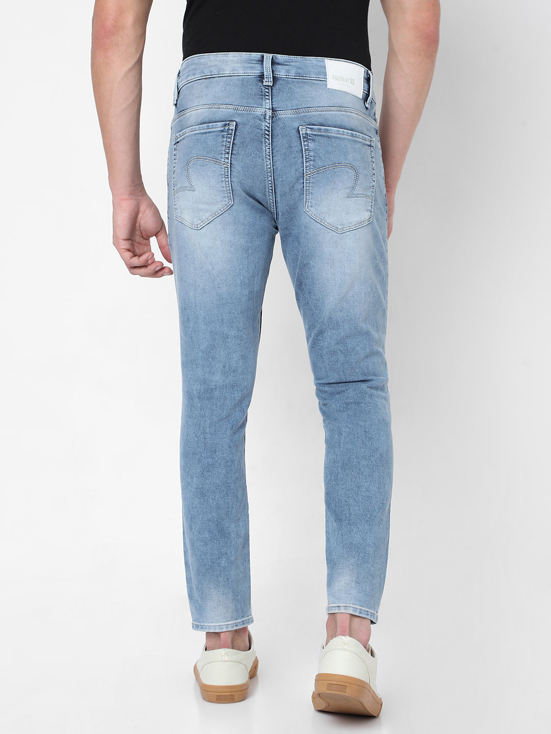 Spykar Men Blue Cotton Slim Fit Tapered Length Jeans (Kano)