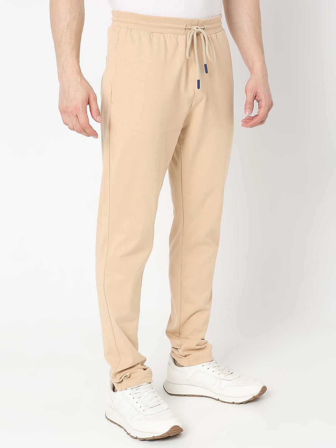 Underjeans by Spykar Men Premium Knitted Beige Pyjama